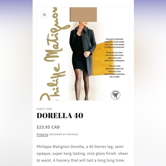 New premium semi sheer black tights from Philippe Matignon Sz 3 M - Picture 7 of 7